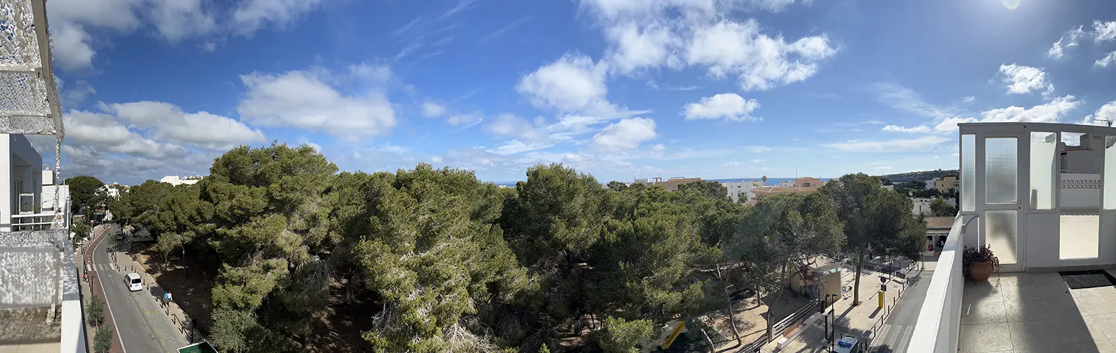 Vista 180° dal terrazzo | Attico nel centro di Es Pujols | Formentera